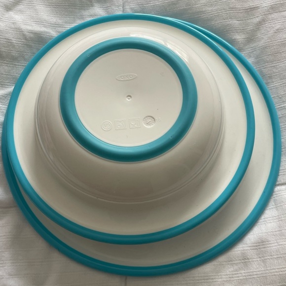Vintage OXO child’s 2pc melmacware w/blue rubber grippy edges. EUC! - Picture 14 of 14